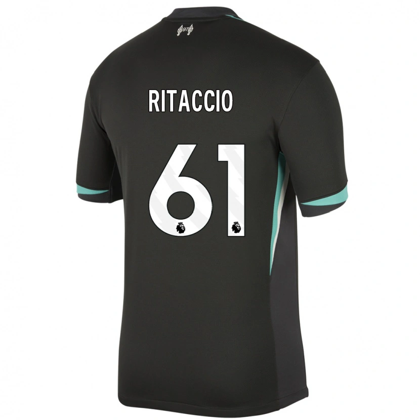 Danxen Dame Matteo Ritaccio #61 Svart Antrasitt Hvit Bortetrøye Drakt Trøye 2024/25 Skjorter T-Skjorte
