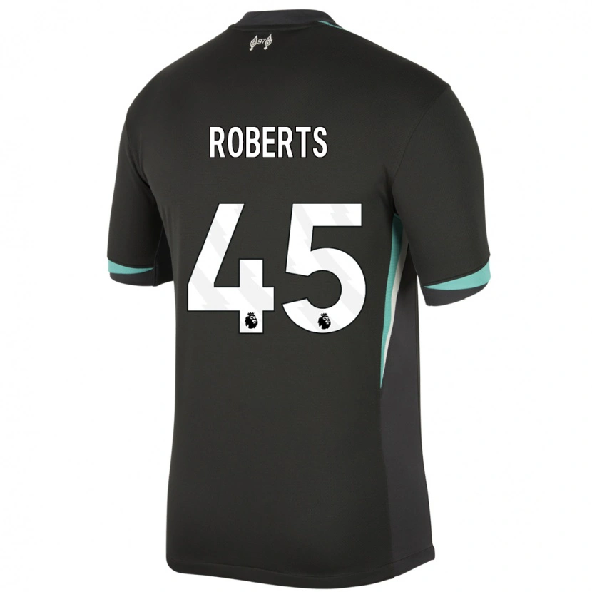 Danxen Dame Iwan Roberts #45 Svart Antrasitt Hvit Bortetrøye Drakt Trøye 2024/25 Skjorter T-Skjorte