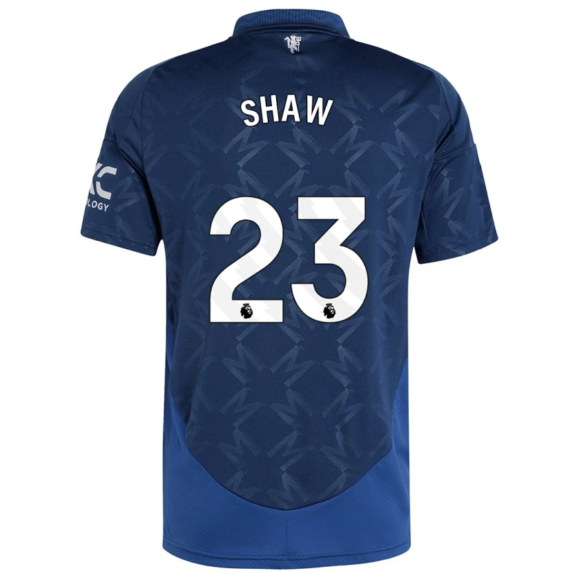 Danxen Dame Luke Shaw #23 Indigo Bortetrøye Drakt Trøye 2024/25 Skjorter T-Skjorte