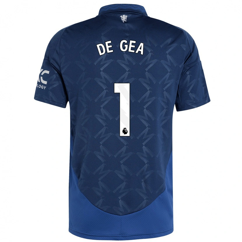 Danxen Dame David De Gea #1 Indigo Bortetrøye Drakt Trøye 2024/25 Skjorter T-Skjorte