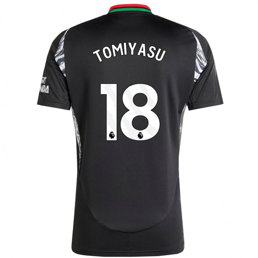 Danxen Dame Takehiro Tomiyasu #18 Svart Bortetrøye Drakt Trøye 2024/25 Skjorter T-Skjorte
