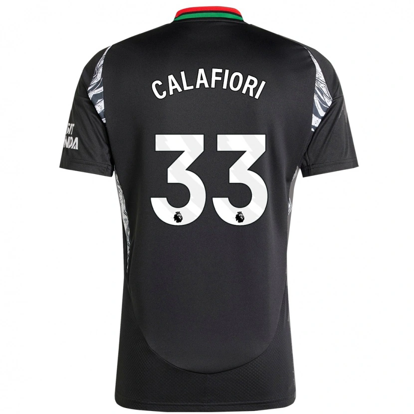 Danxen Dame Riccardo Calafiori #33 Svart Bortetrøye Drakt Trøye 2024/25 Skjorter T-Skjorte