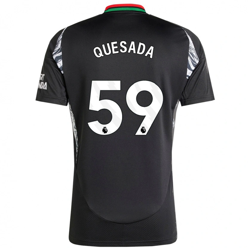 Danxen Dame Elián Quesada #59 Svart Bortetrøye Drakt Trøye 2024/25 Skjorter T-Skjorte