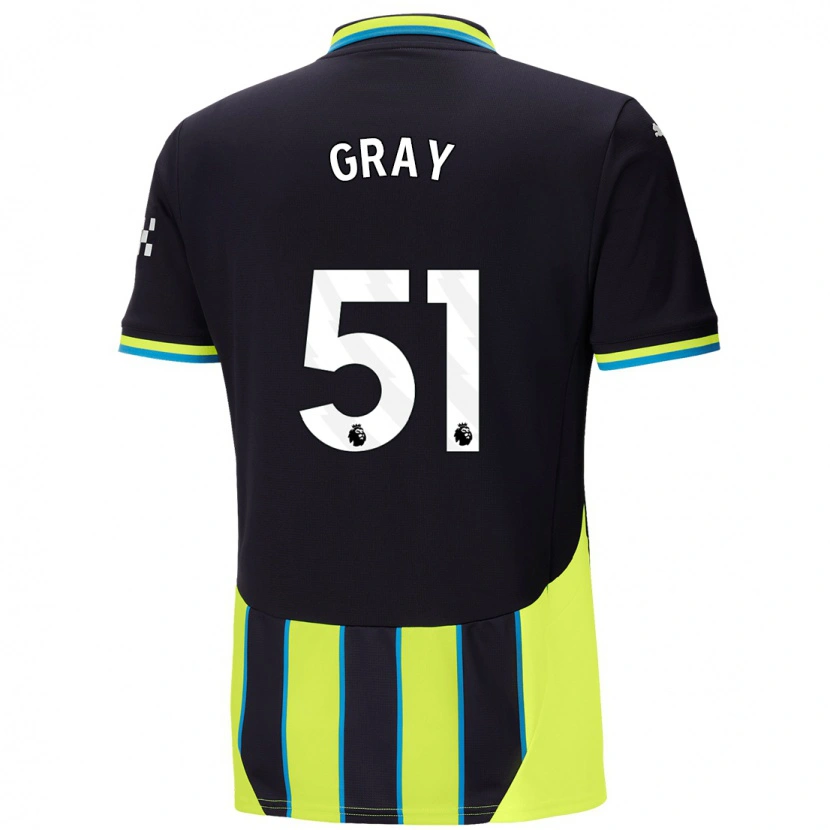 Danxen Dame Charlie Gray #51 Blå Gul Bortetrøye Drakt Trøye 2024/25 Skjorter T-Skjorte