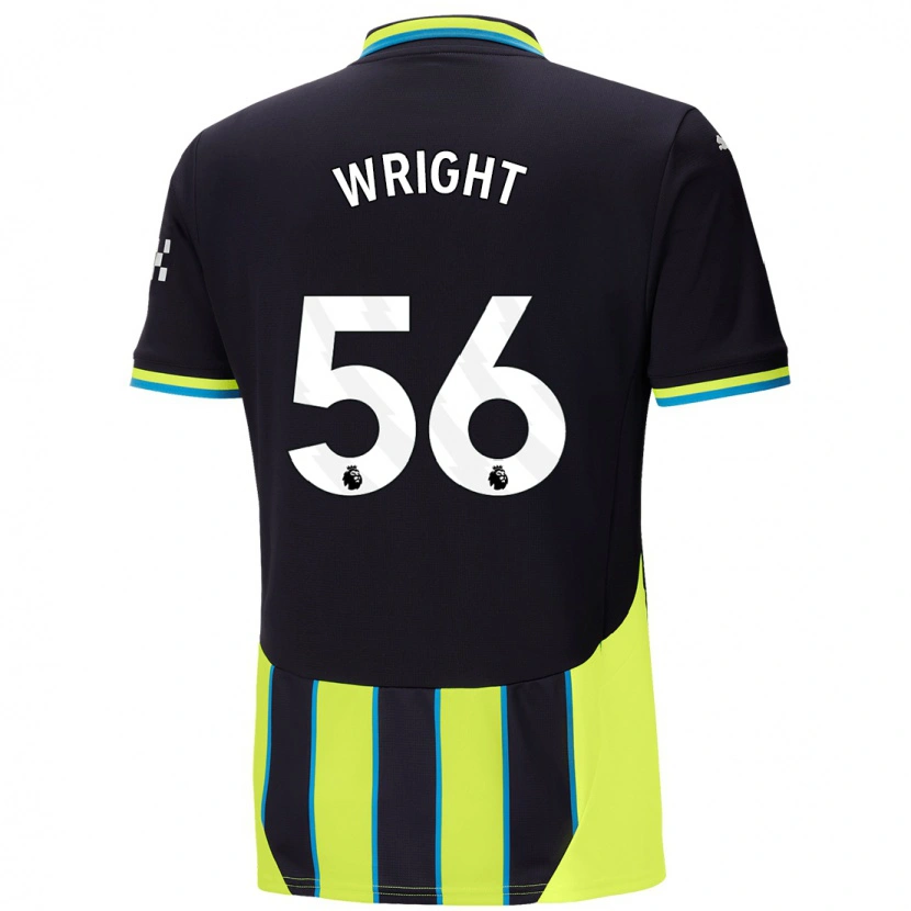 Danxen Dame Jacob Wright #56 Blå Gul Bortetrøye Drakt Trøye 2024/25 Skjorter T-Skjorte