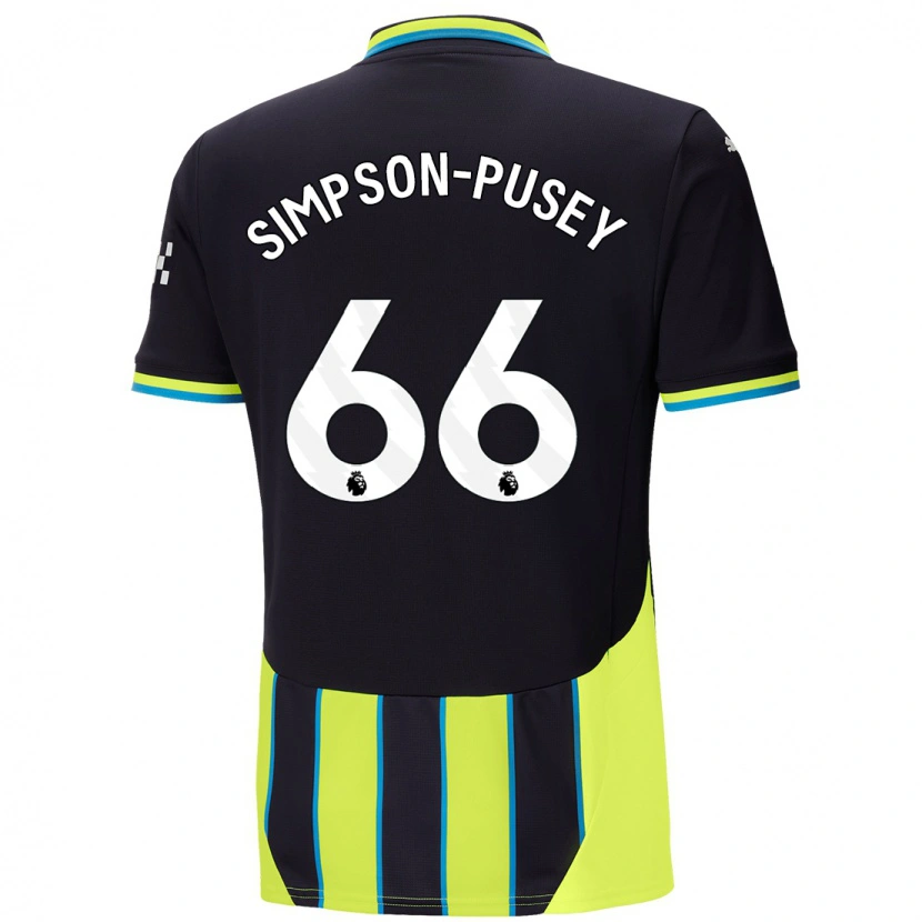 Danxen Dame Jahmai Simpson-Pusey #66 Blå Gul Bortetrøye Drakt Trøye 2024/25 Skjorter T-Skjorte