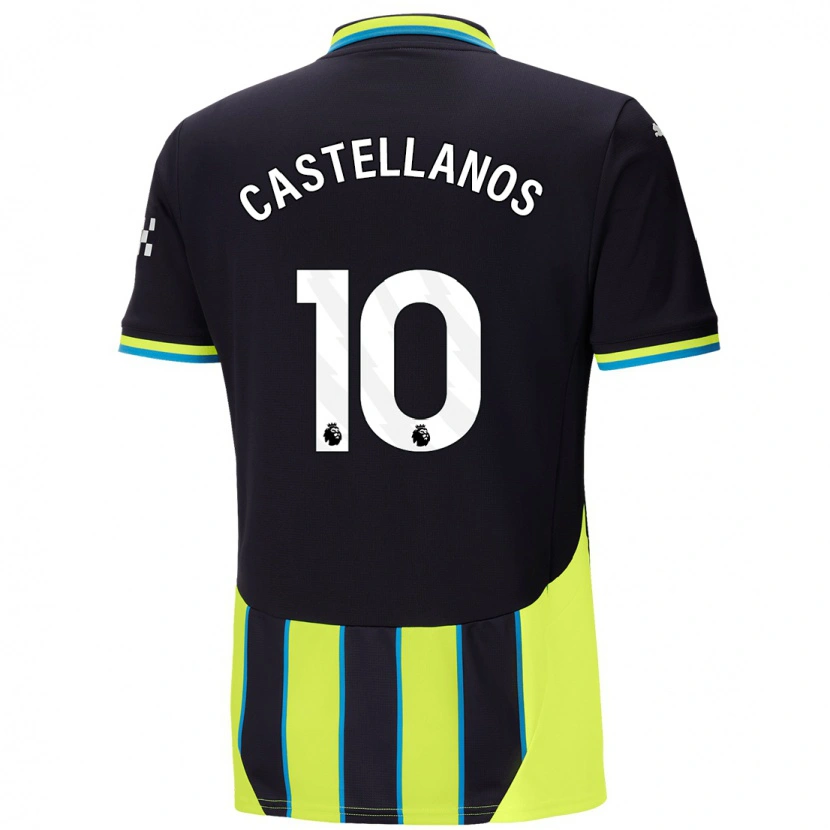 Danxen Dame Deyna Castellanos #10 Blå Gul Bortetrøye Drakt Trøye 2024/25 Skjorter T-Skjorte