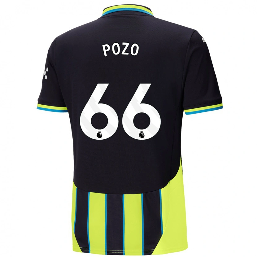 Danxen Dame Iker Pozo #66 Blå Gul Bortetrøye Drakt Trøye 2024/25 Skjorter T-Skjorte