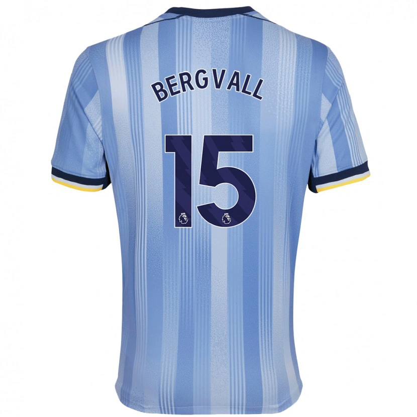 Danxen Dame Lucas Bergvall #15 Lyseblått Bortetrøye Drakt Trøye 2024/25 Skjorter T-Skjorte