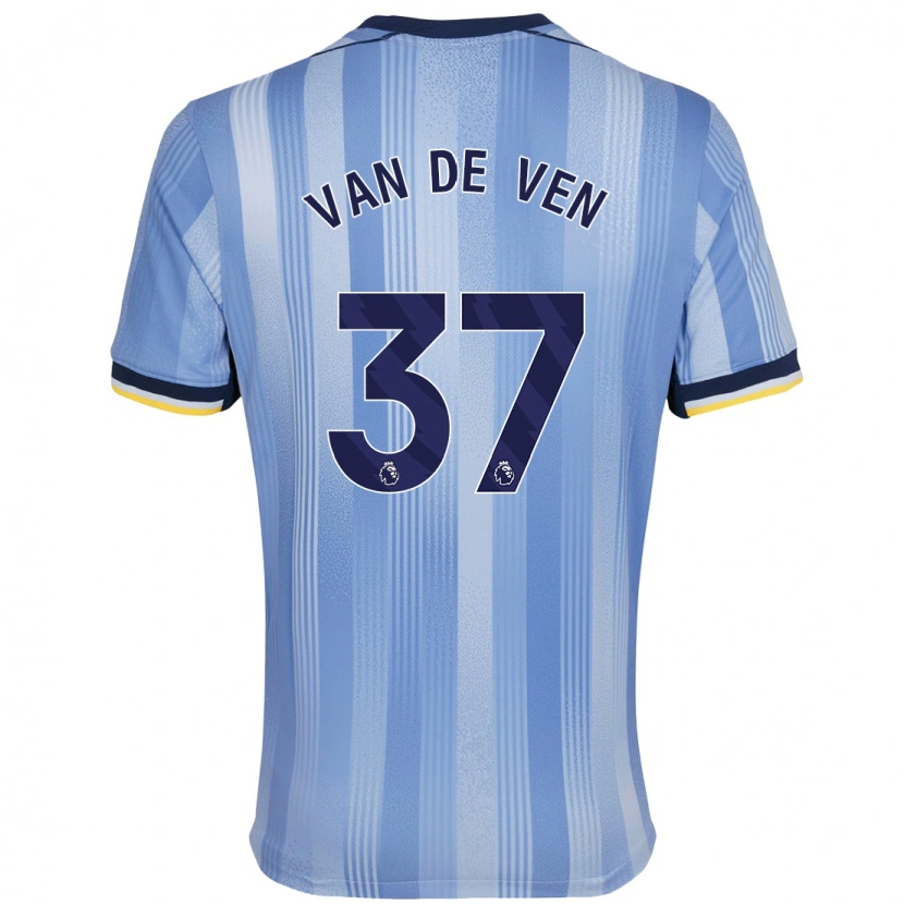 Danxen Dame Micky Van De Ven #37 Lyseblått Bortetrøye Drakt Trøye 2024/25 Skjorter T-Skjorte