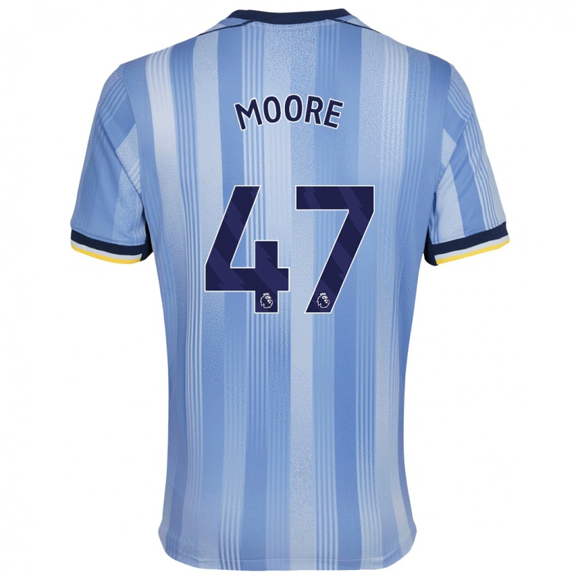 Danxen Dame Mikey Moore #47 Lyseblått Bortetrøye Drakt Trøye 2024/25 Skjorter T-Skjorte