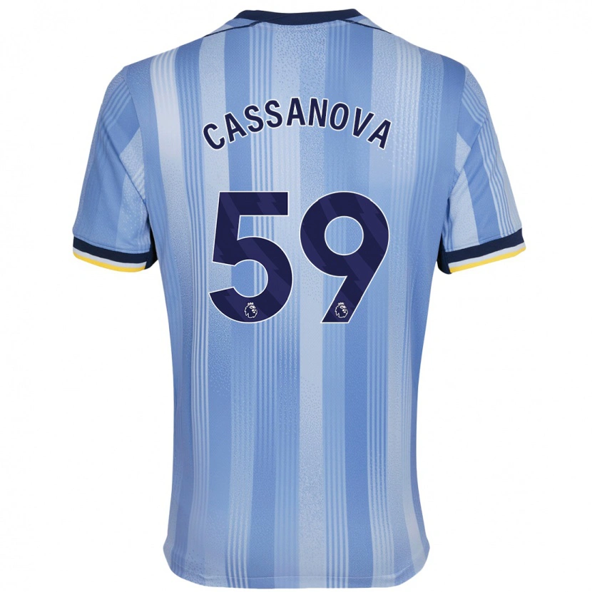 Danxen Dame Dante Cassanova #59 Lyseblått Bortetrøye Drakt Trøye 2024/25 Skjorter T-Skjorte