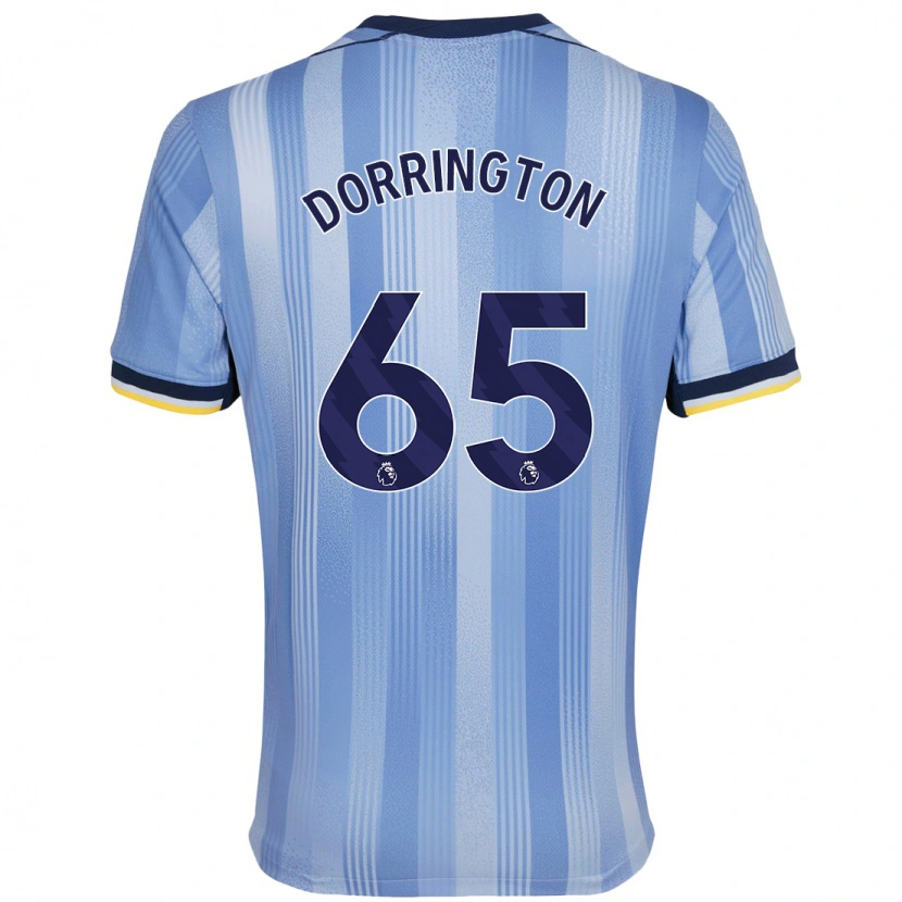Danxen Dame Alfie Dorrington #65 Lyseblått Bortetrøye Drakt Trøye 2024/25 Skjorter T-Skjorte