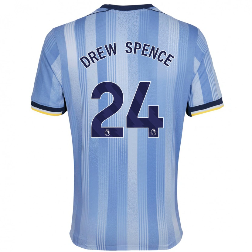 Danxen Dame Drew Spence #24 Lyseblått Bortetrøye Drakt Trøye 2024/25 Skjorter T-Skjorte