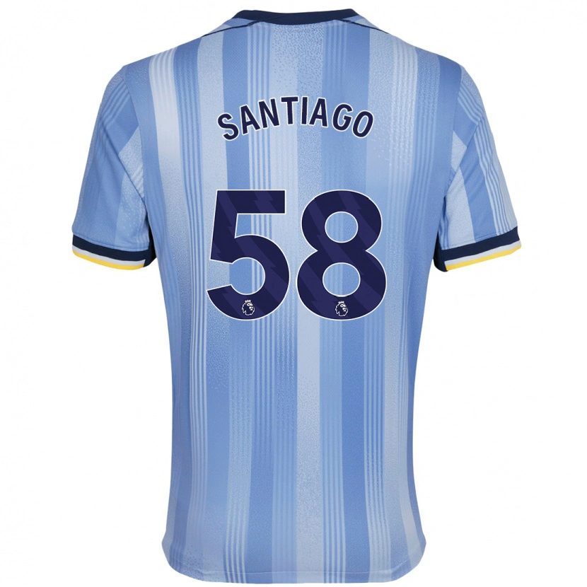 Danxen Dame Yago Santiago #58 Lyseblått Bortetrøye Drakt Trøye 2024/25 Skjorter T-Skjorte