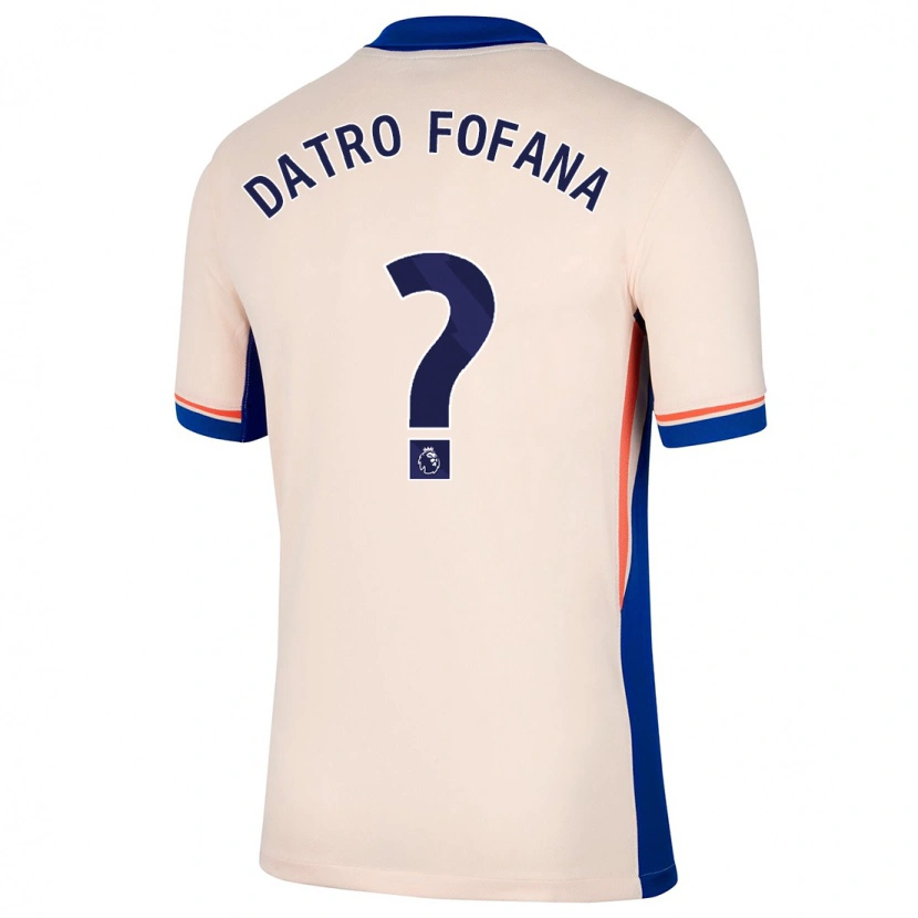 Danxen Dame David Datro Fofana #0 Lys Beige Bortetrøye Drakt Trøye 2024/25 Skjorter T-Skjorte