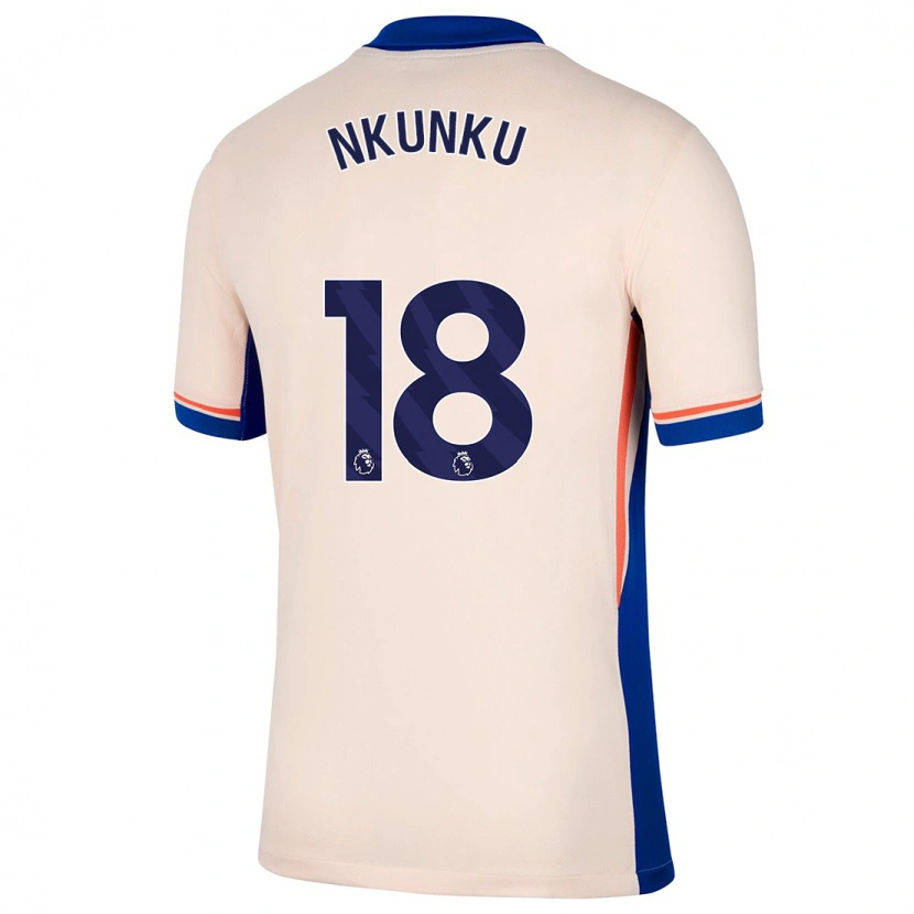 Danxen Dame Christopher Nkunku #18 Lys Beige Bortetrøye Drakt Trøye 2024/25 Skjorter T-Skjorte