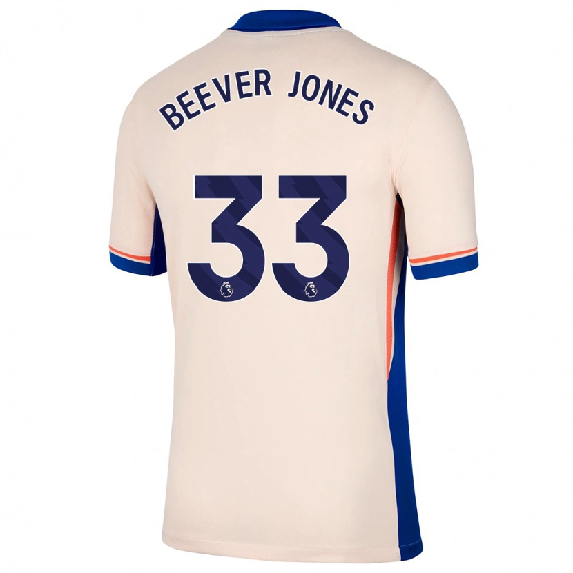 Danxen Dame Aggie Beever-Jones #33 Lys Beige Bortetrøye Drakt Trøye 2024/25 Skjorter T-Skjorte