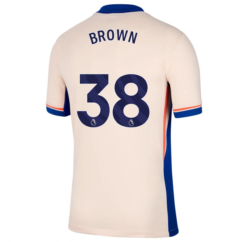 Danxen Dame Cerys Brown #38 Lys Beige Bortetrøye Drakt Trøye 2024/25 Skjorter T-Skjorte