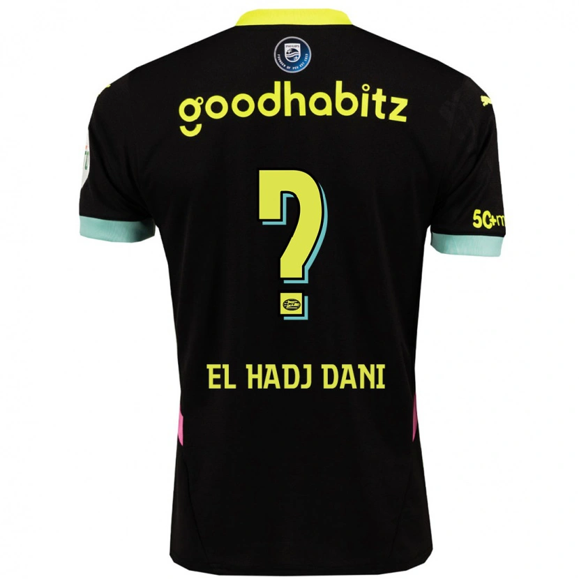 Danxen Dame Soudais El Hadj Dani #0 Svart Gul Bortetrøye Drakt Trøye 2024/25 Skjorter T-Skjorte