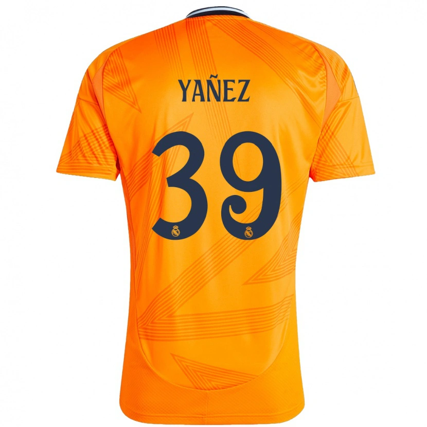 Danxen Dame Daniel Yañez #39 Oransje Bortetrøye Drakt Trøye 2024/25 Skjorter T-Skjorte