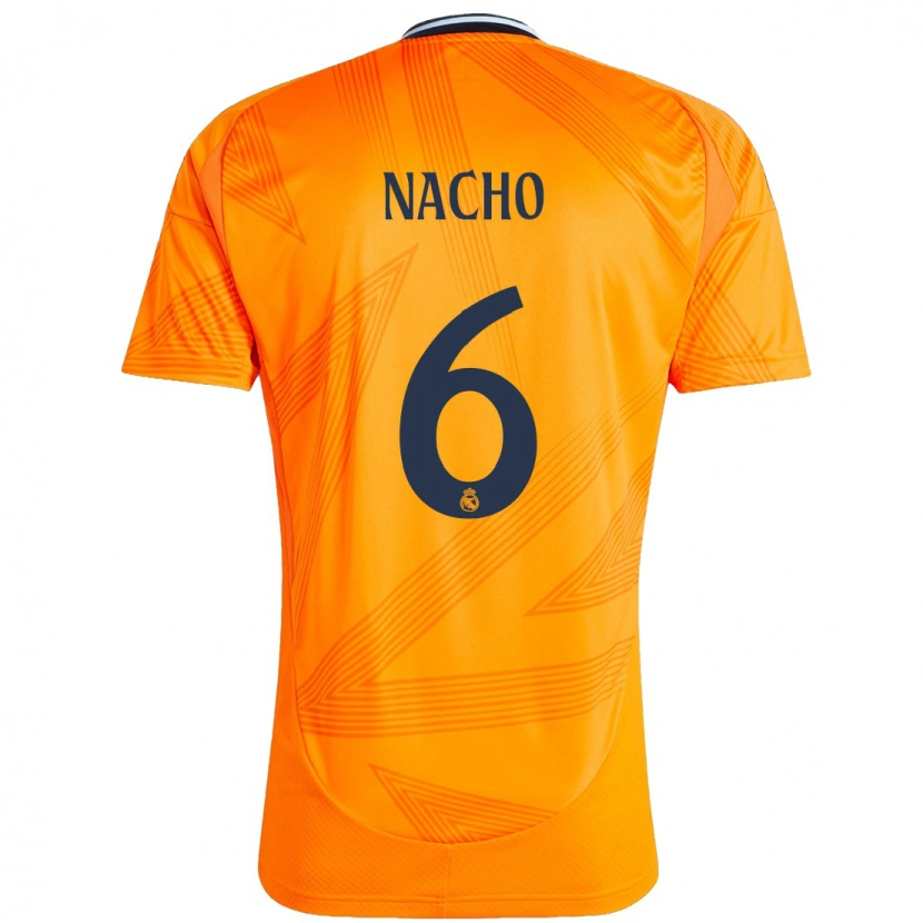 Danxen Dame Nacho Fernández #6 Oransje Bortetrøye Drakt Trøye 2024/25 Skjorter T-Skjorte