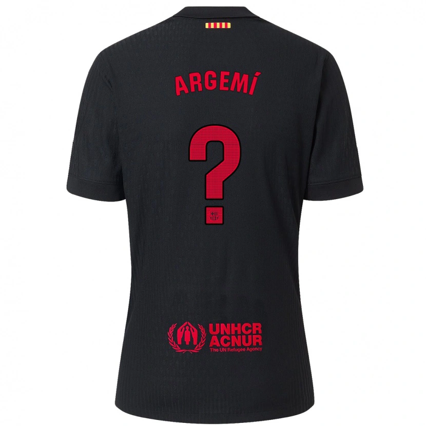 Danxen Dame Adam Argemí #0 Svart Rød Bortetrøye Drakt Trøye 2024/25 Skjorter T-Skjorte