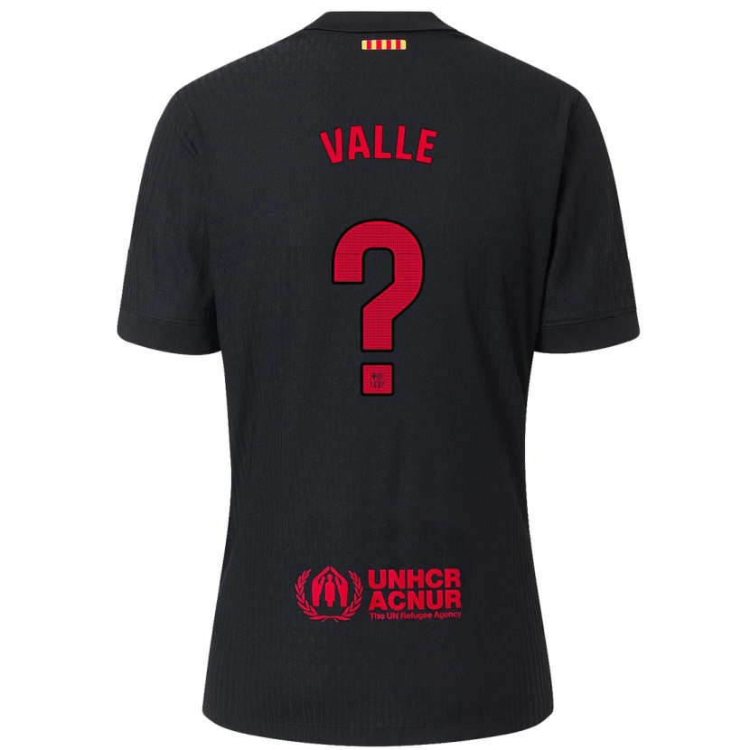Danxen Dame Alex Valle #0 Svart Rød Bortetrøye Drakt Trøye 2024/25 Skjorter T-Skjorte