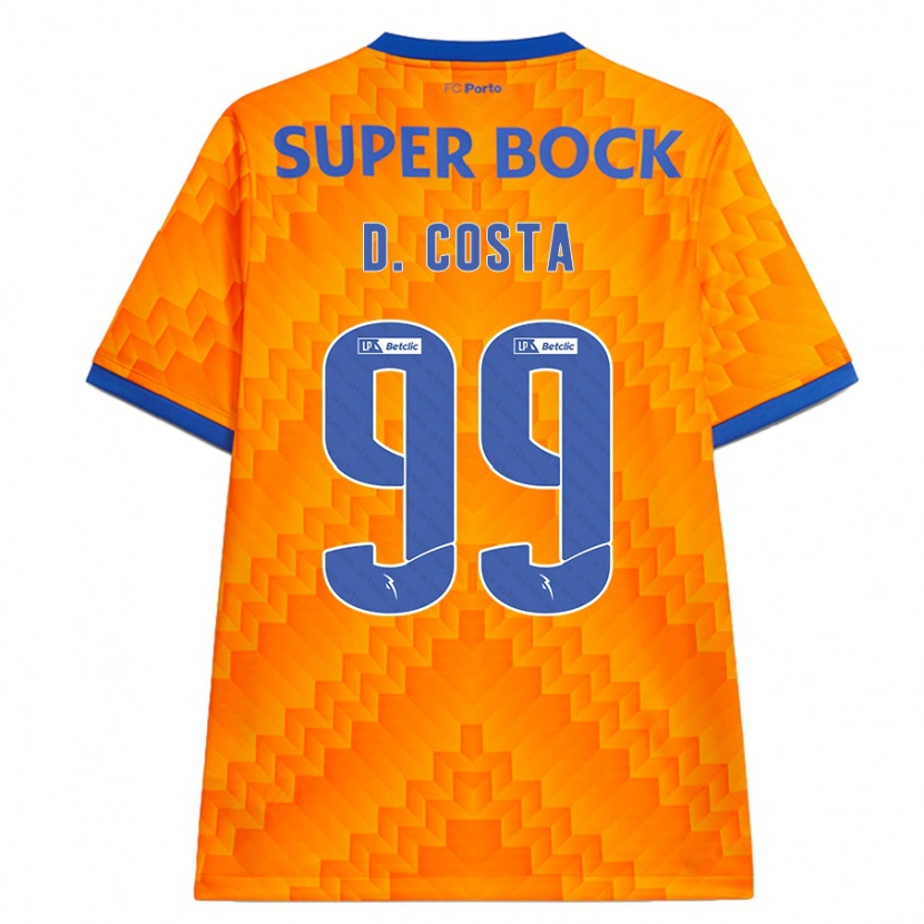 Danxen Dame Diogo Costa #99 Oransje Bortetrøye Drakt Trøye 2024/25 Skjorter T-Skjorte