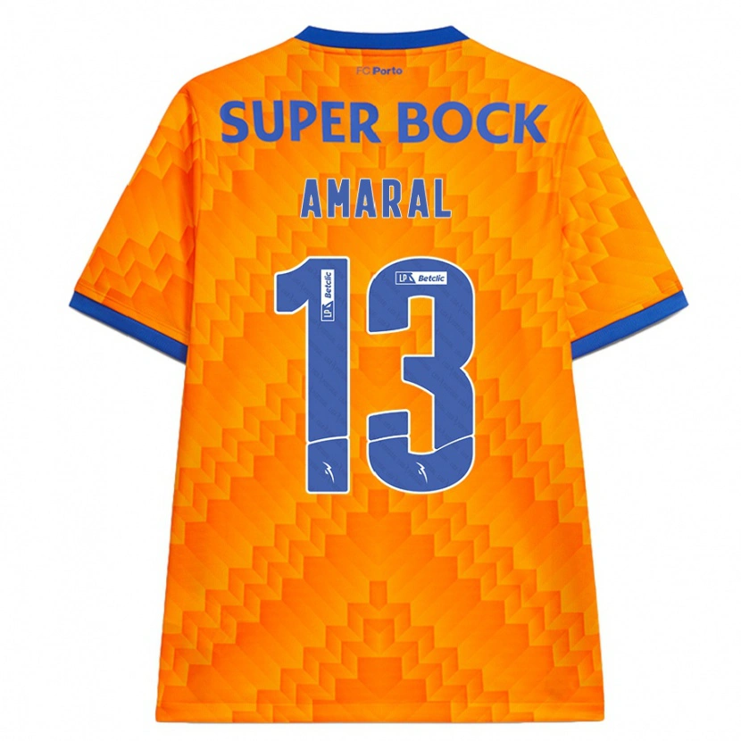 Danxen Dame Fábio Amaral #13 Oransje Bortetrøye Drakt Trøye 2024/25 Skjorter T-Skjorte