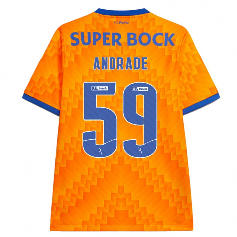 Danxen Dame Tiago Andrade #59 Oransje Bortetrøye Drakt Trøye 2024/25 Skjorter T-Skjorte