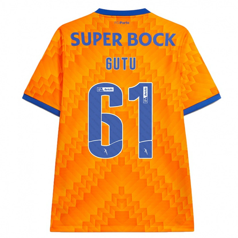 Danxen Dame Denis Gutu #61 Oransje Bortetrøye Drakt Trøye 2024/25 Skjorter T-Skjorte