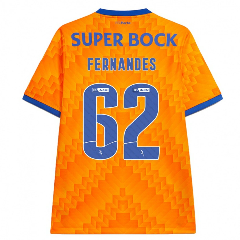 Danxen Dame Rodrigo Fernandes #62 Oransje Bortetrøye Drakt Trøye 2024/25 Skjorter T-Skjorte