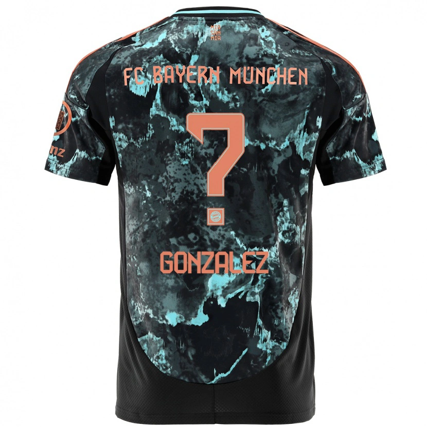 Danxen Dame Gabriel Gonzalez #0 Svart Bortetrøye Drakt Trøye 2024/25 Skjorter T-Skjorte