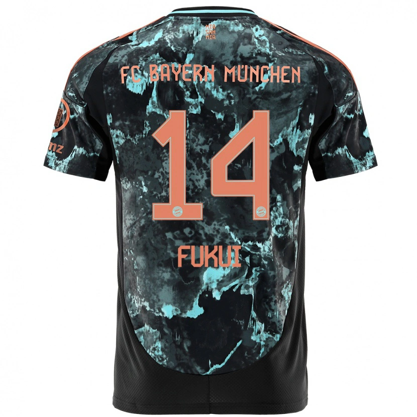 Danxen Dame Taichi Fukui #14 Svart Bortetrøye Drakt Trøye 2024/25 Skjorter T-Skjorte