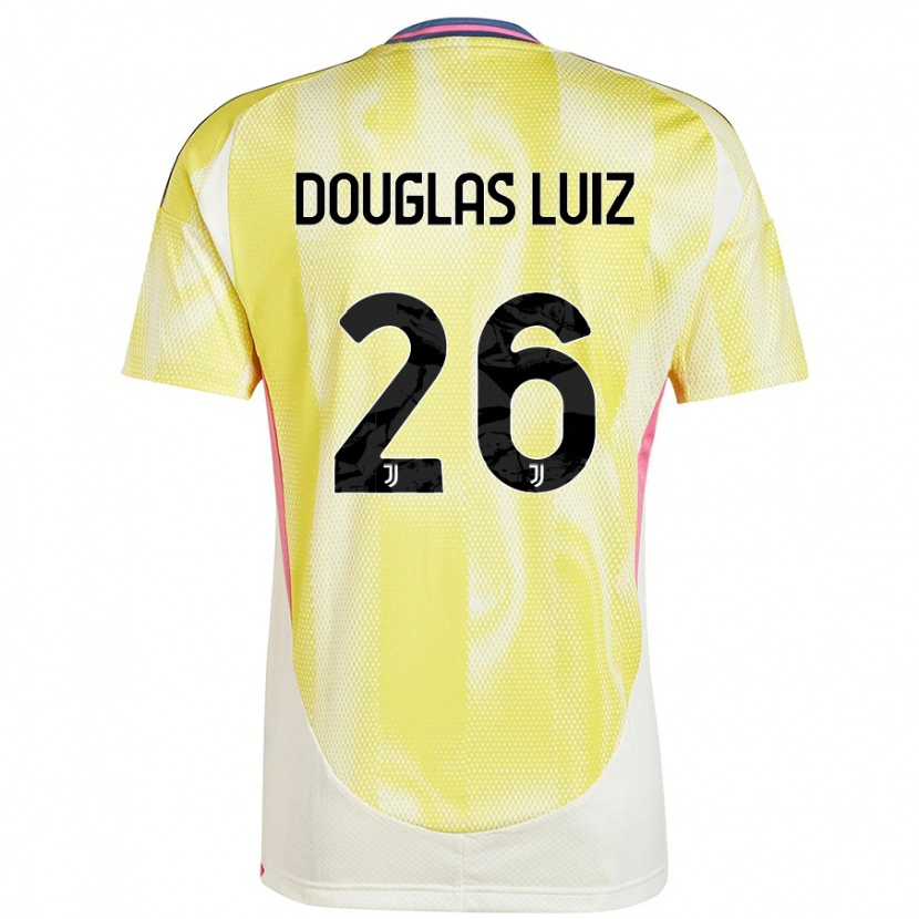 Danxen Dame Douglas Luiz #26 Solgul Bortetrøye Drakt Trøye 2024/25 Skjorter T-Skjorte