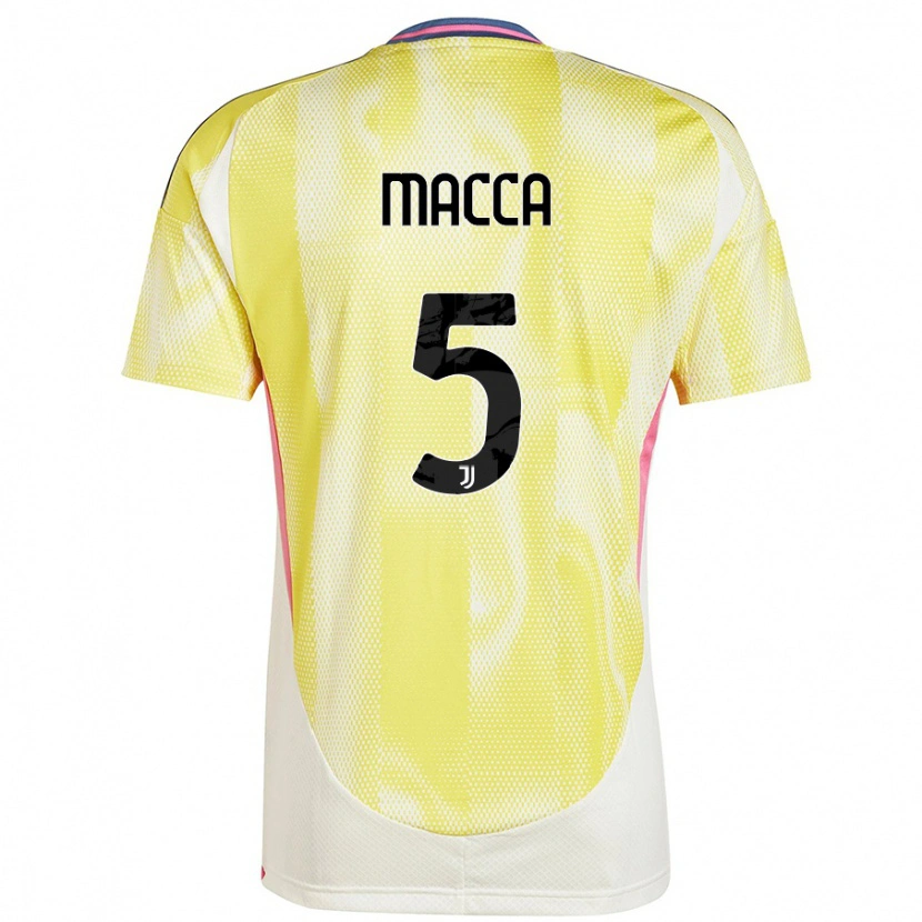 Danxen Dame Federico Macca #5 Solgul Bortetrøye Drakt Trøye 2024/25 Skjorter T-Skjorte