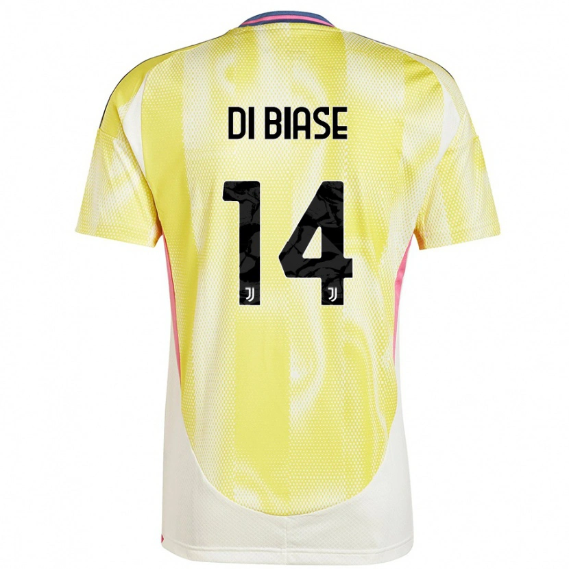 Danxen Dame Gianmarco Di Biase #14 Solgul Bortetrøye Drakt Trøye 2024/25 Skjorter T-Skjorte