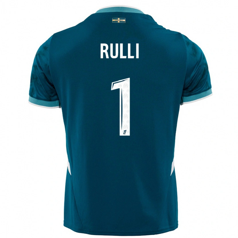 Danxen Dame Gerónimo Rulli #1 Turkis Blå Bortetrøye Drakt Trøye 2024/25 Skjorter T-Skjorte