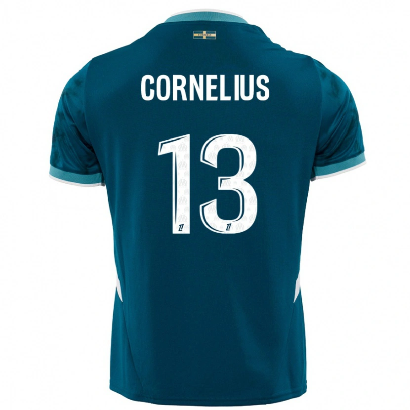 Danxen Dame Derek Cornelius #13 Turkis Blå Bortetrøye Drakt Trøye 2024/25 Skjorter T-Skjorte