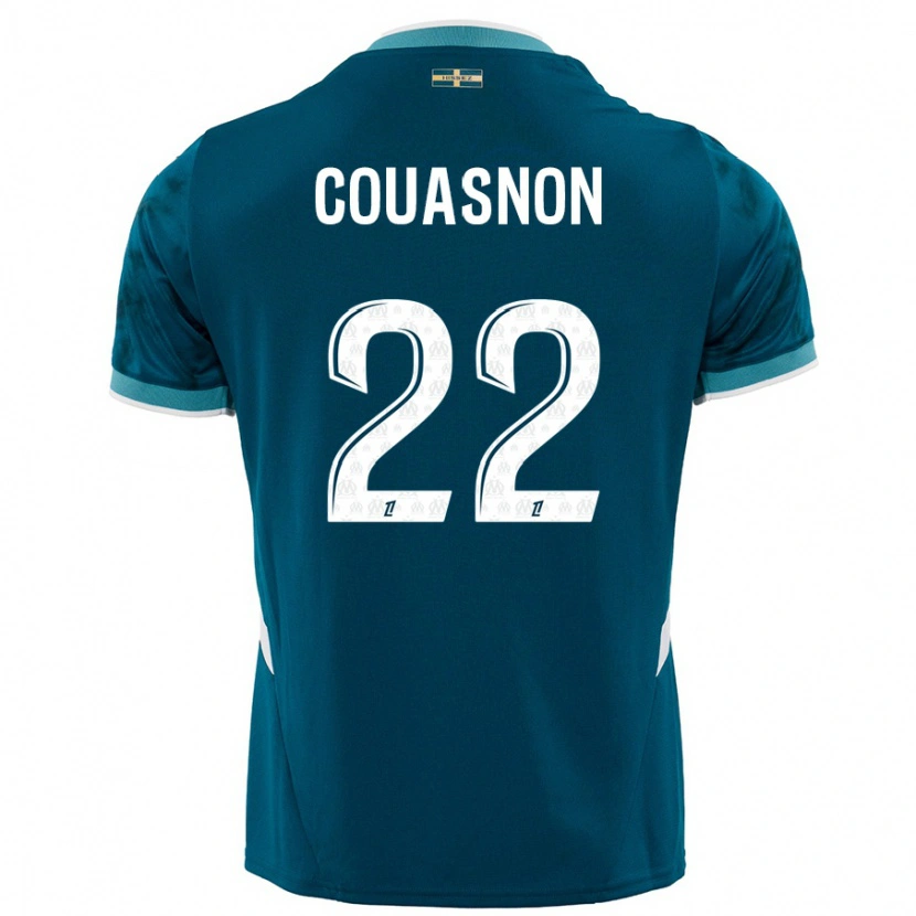 Danxen Dame Roxane Couasnon #22 Turkis Blå Bortetrøye Drakt Trøye 2024/25 Skjorter T-Skjorte