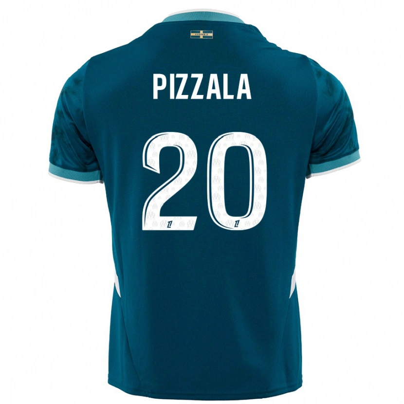 Danxen Dame Caroline Pizzala #20 Turkis Blå Bortetrøye Drakt Trøye 2024/25 Skjorter T-Skjorte