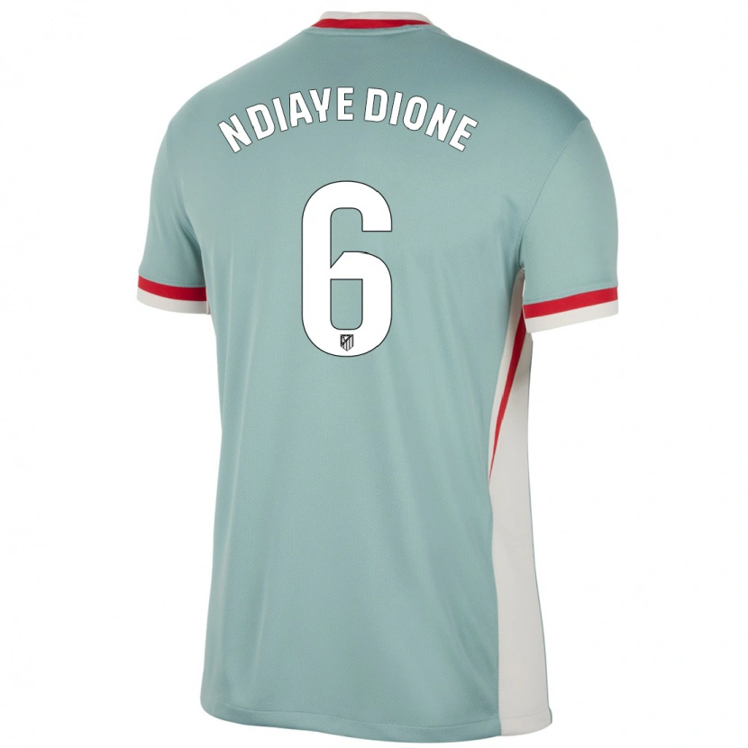 Danxen Dame Assane Ndiaye Dione #6 Lys Beige Blå Bortetrøye Drakt Trøye 2024/25 Skjorter T-Skjorte