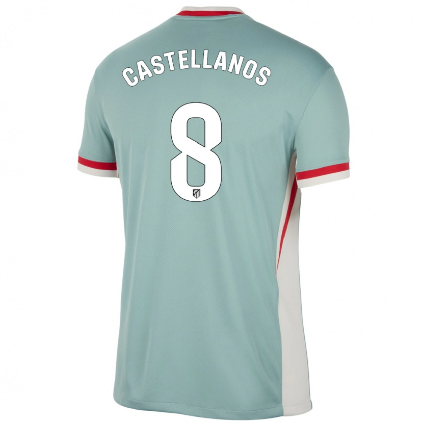 Danxen Dame Jorge Castellanos #8 Lys Beige Blå Bortetrøye Drakt Trøye 2024/25 Skjorter T-Skjorte
