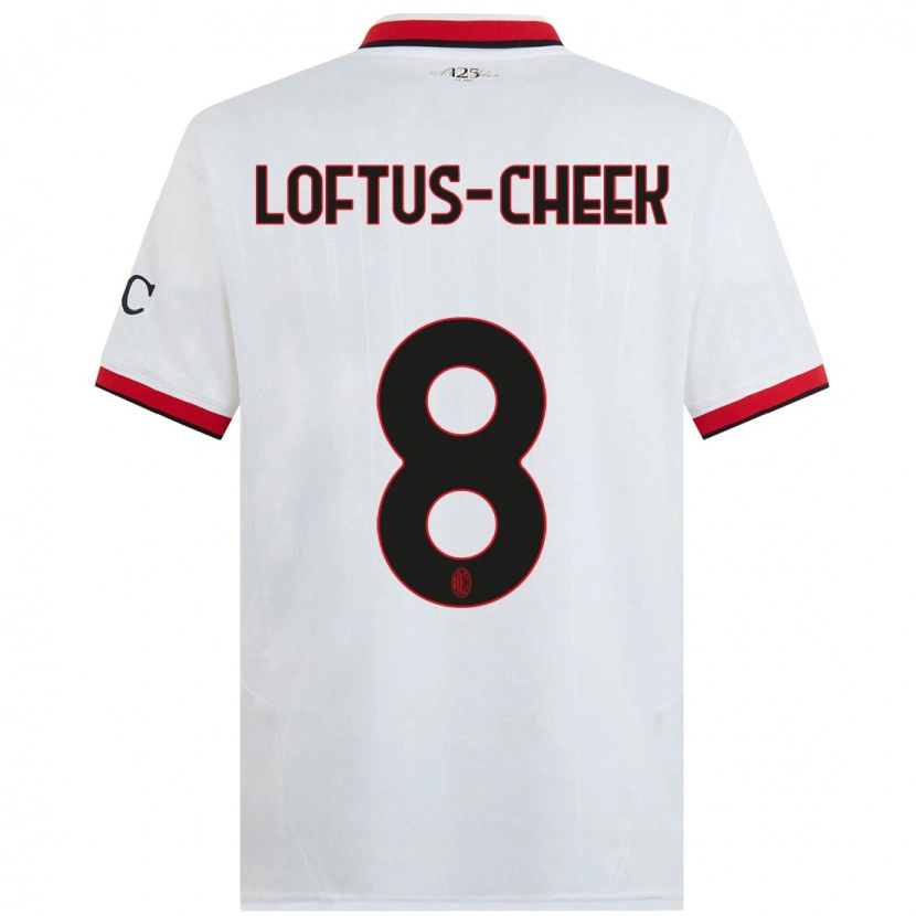 Danxen Dame Ruben Loftus-Cheek #8 Hvit Svart Rød Bortetrøye Drakt Trøye 2024/25 Skjorter T-Skjorte