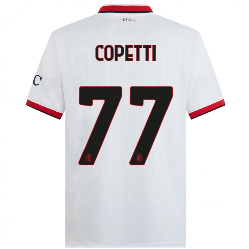 Danxen Dame Matilde Copetti #77 Hvit Svart Rød Bortetrøye Drakt Trøye 2024/25 Skjorter T-Skjorte