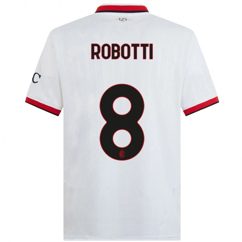 Danxen Dame Giovanni Robotti #8 Hvit Svart Rød Bortetrøye Drakt Trøye 2024/25 Skjorter T-Skjorte