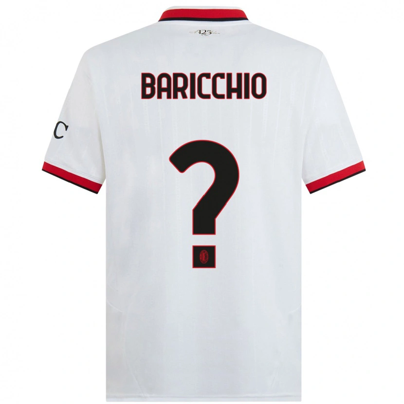 Danxen Dame Luca Baricchio #0 Hvit Svart Rød Bortetrøye Drakt Trøye 2024/25 Skjorter T-Skjorte