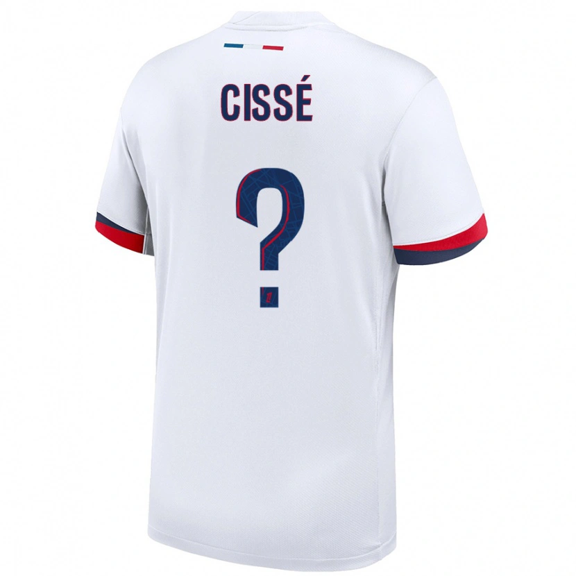 Danxen Dame Mory Cissé #0 Hvit Blå Rød Bortetrøye Drakt Trøye 2024/25 Skjorter T-Skjorte