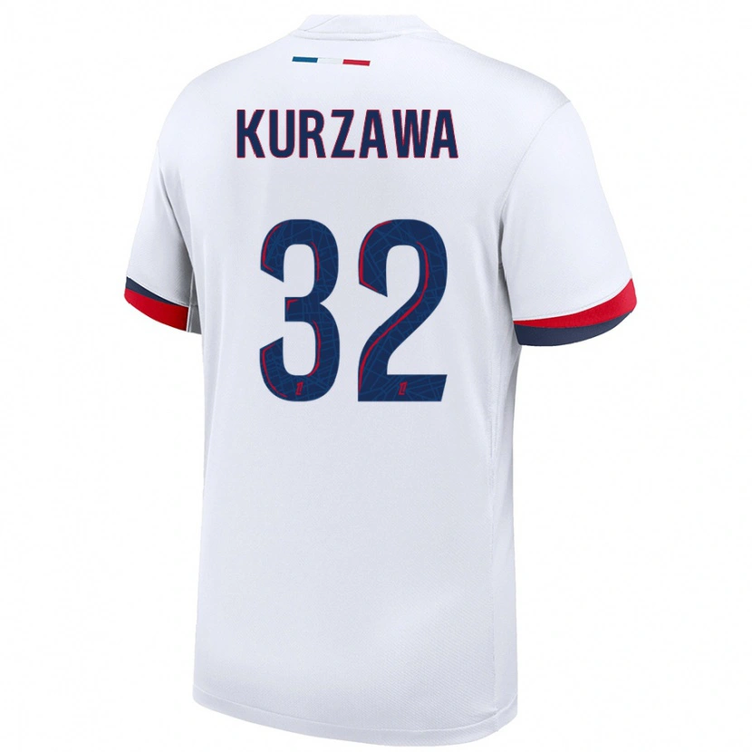 Danxen Dame Layvin Kurzawa #32 Hvit Blå Rød Bortetrøye Drakt Trøye 2024/25 Skjorter T-Skjorte